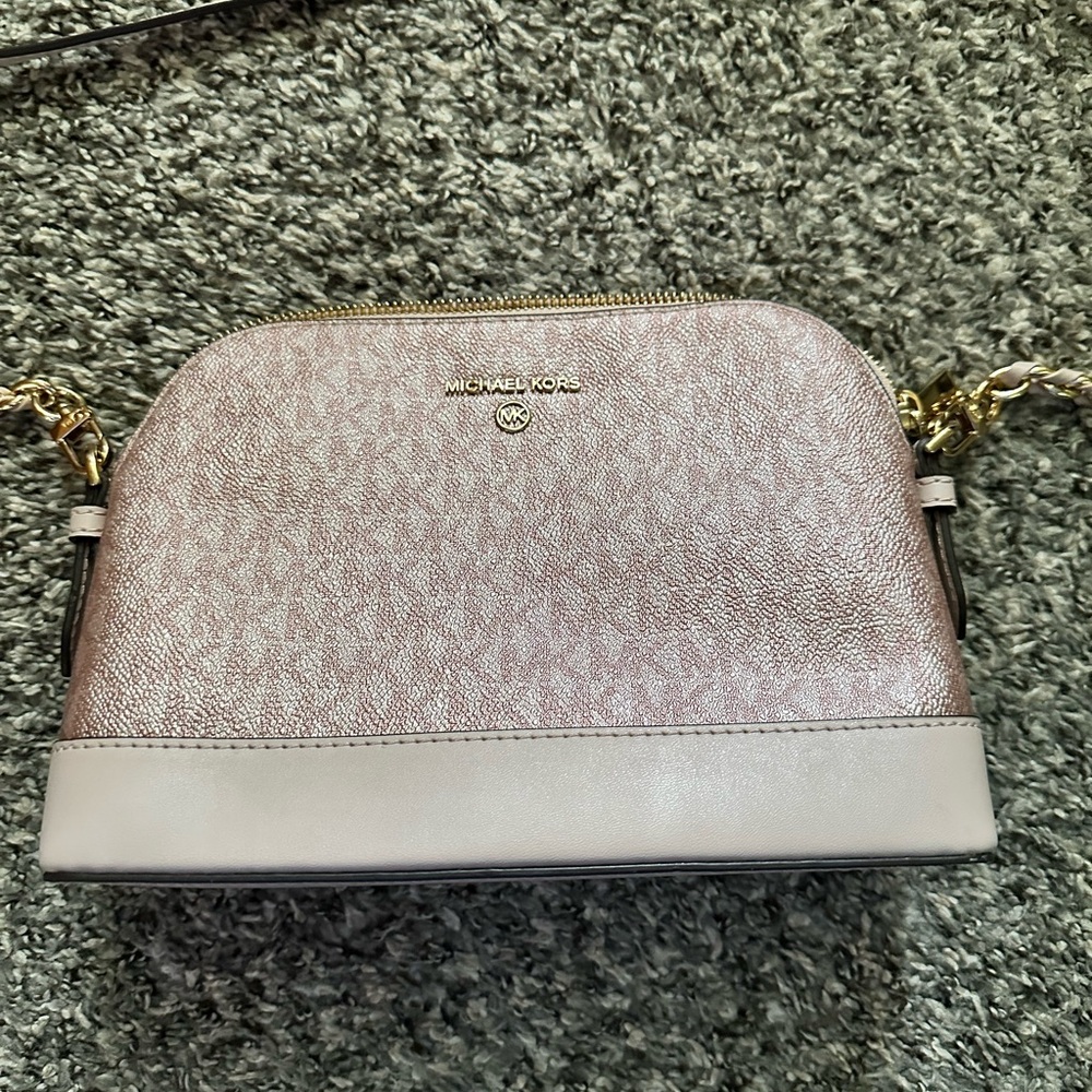 Michael Kors Blush and Cream Crossbody Bag